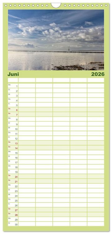 Produktbild: Familienplaner 2026 - Pellworm - Das Inselparadies mit 5 Spalten (Wandkalender, 21 x 45 cm) CALVENDO