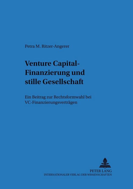 Produktbild: Venture Capital-Finanzierung und stille Gesellschaft