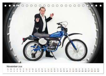 Produktbild: Echte M&auml;nner, coole Mopeds (Tischkalender 2026 DIN A5 quer), CALVENDO Monatskalender