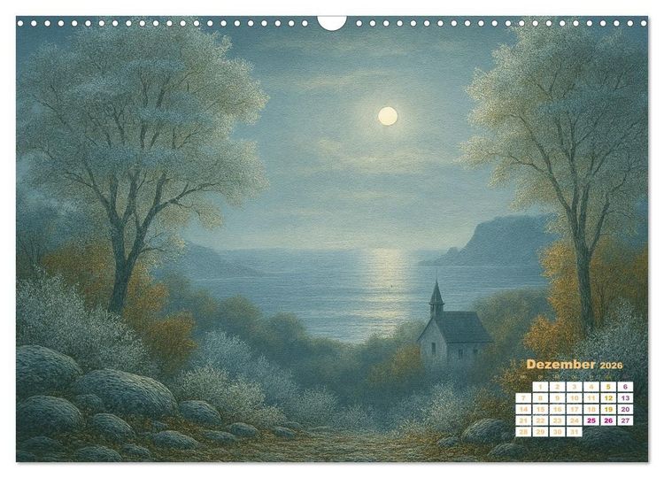 Produktbild: Im Licht der Sehnsucht - Romantische Landschaften (Wandkalender 2026 DIN A3 quer), CALVENDO Monatskalender
