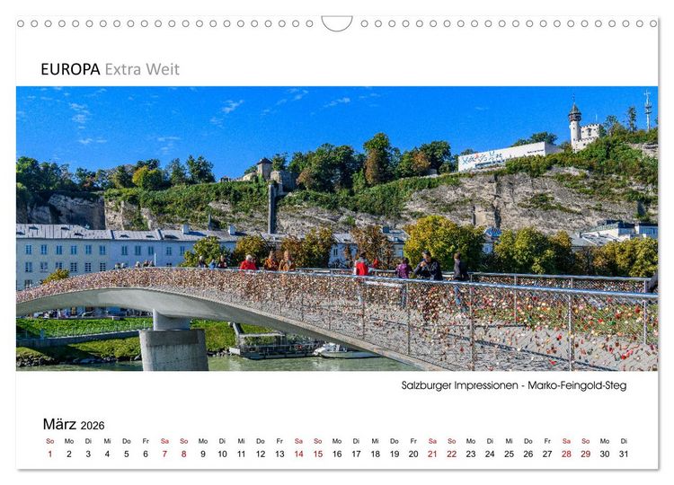 Produktbild: Salzburger Impressionen - Panoramabilder (Wandkalender 2026 DIN A3 quer), CALVENDO Monatskalender