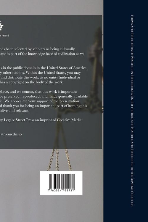 Produktbild: Forms and Precedents of Practice in Proceedings Under the Rules of Practice and Procedure of the Supreme Court of Judicature for Ontario, the Surrogat