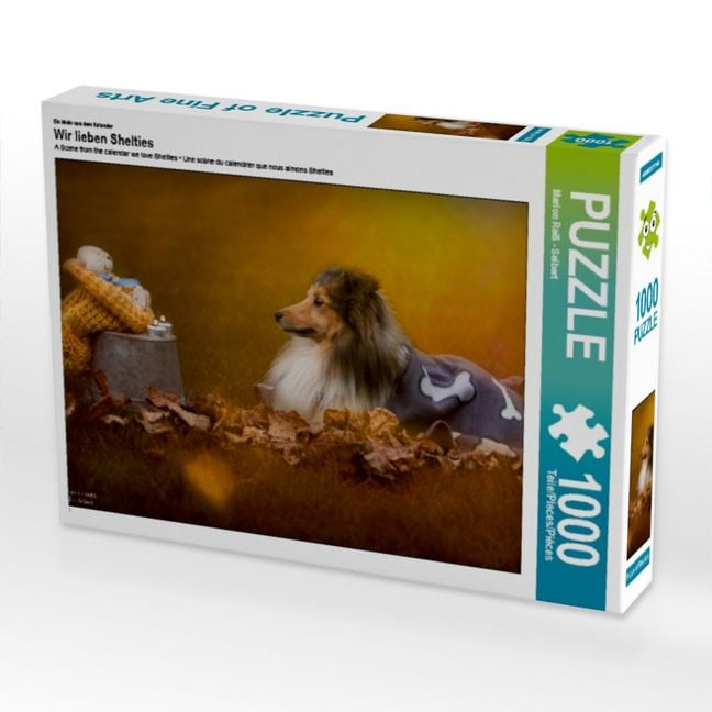 Produktbild: CALVENDO Puzzle Ein Motiv aus dem Kalender Wir lieben Shelties | 1000 Teile Lege-Gr&ouml;&szlig;e 64x48cm Foto-Puzzle f&uuml;r gl&uuml;ckliche Stunden