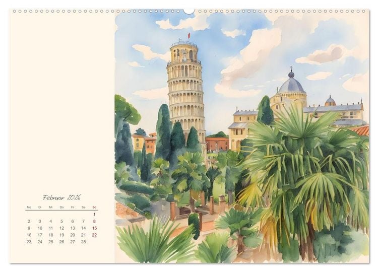 Produktbild: Rundreise durch die Toskana (Wandkalender 2026 DIN A2 quer), CALVENDO Monatskalender