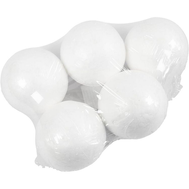 Produktbild: Creativ Company Styropor-Kugeln, D 7 cm, Wei&szlig;, 5 Stk