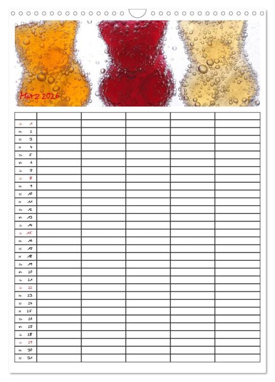 Produktbild: FOOD -Familienkalender (Wandkalender 2026 DIN A3 hoch), CALVENDO Monatskalender