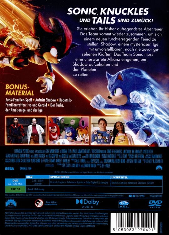 Sonic the Hedgehog 3 (DVD)