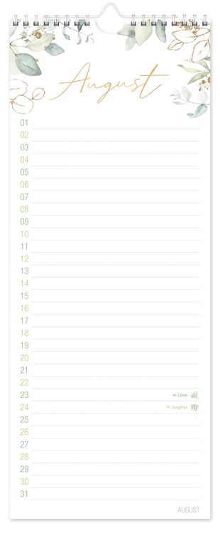 Produktbild: Geburtstagsplaner Wandkalender kompakt