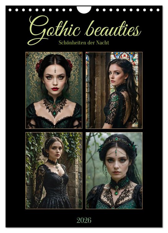 Produktbild: Gothic beauties - Sch&ouml;nheiten der Nacht (Wandkalender 2026 DIN A4 hoch), CALVENDO Monatskalender