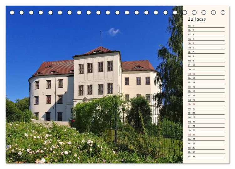 Produktbild: Schl&ouml;sser der Niederlausitz (Tischkalender 2026 DIN A5 quer), CALVENDO Monatskalender