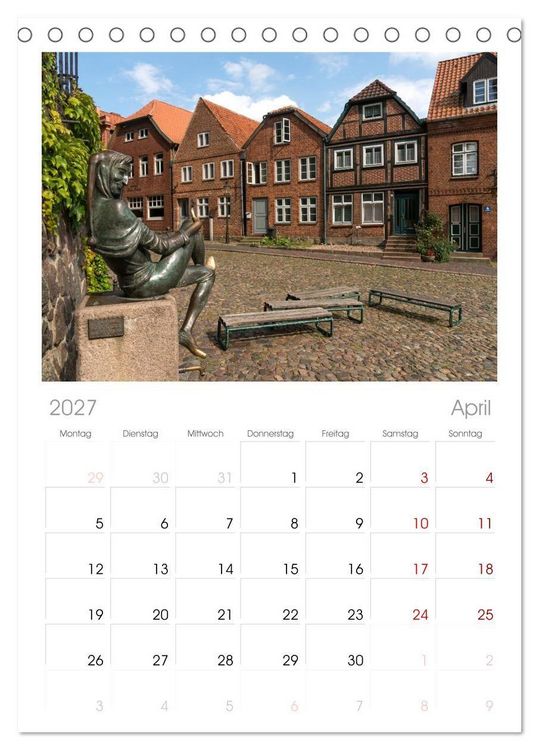 Produktbild: Tischplaner 2027 - Deutschlands sch&ouml;nste Altst&auml;dte - Schleswig-Holstein (A5 Tischkalender zum Aufstellen) CALVENDO