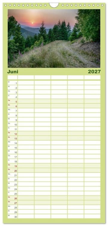 Produktbild: Familienplaner 2027 - Der Harz einfach magisch mit 5 Spalten (Wandkalender, 21 x 45 cm) CALVENDO
