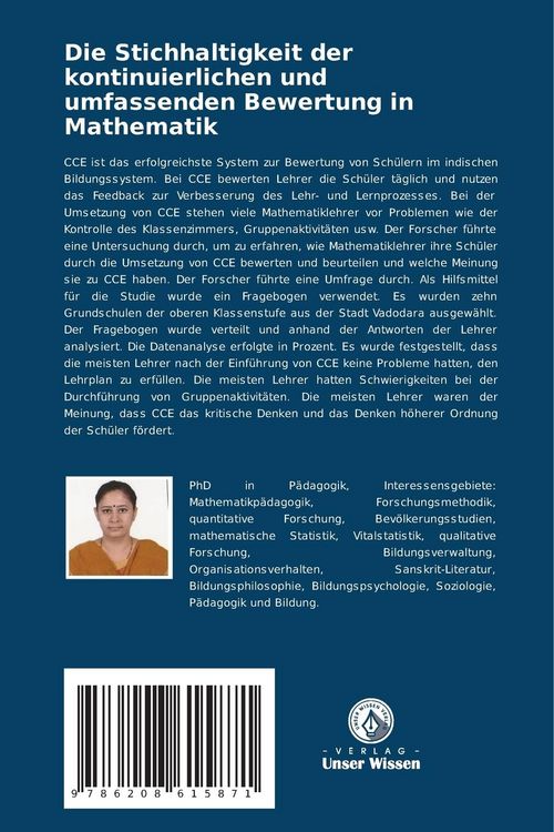 Produktbild: Die Stichhaltigkeit der kontinuierlichen und umfassenden Bewertung in Mathematik