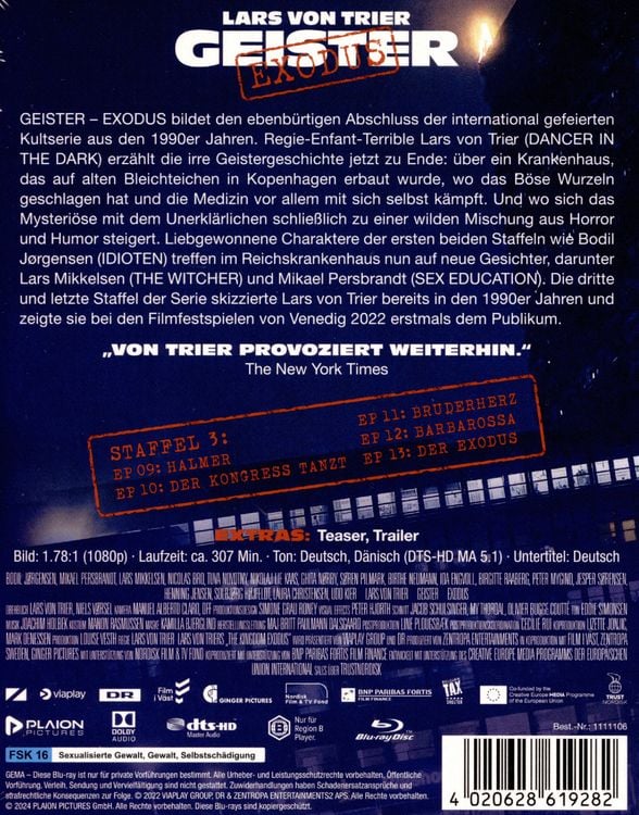 Produktbild: Geister: Exodus (Lars von Trier) [3 BRs]