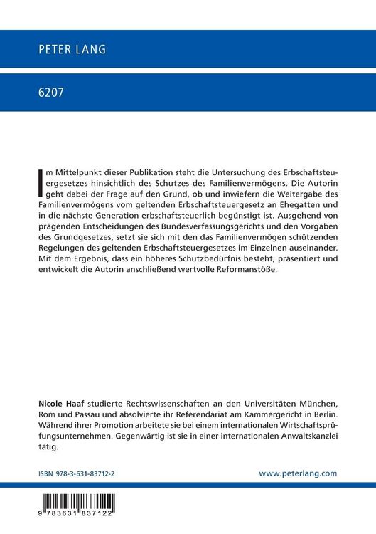 Produktbild: Der Schutz des Familienverm&ouml;gens im Erbschaftsteuerrecht