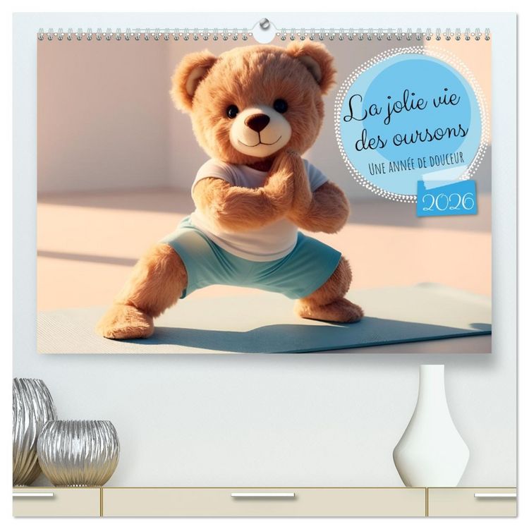 Produktbild: La jolie vie des oursons - Une ann&eacute;e de douceur (Calendrier mural 2026 DIN A2 vertical) calendrier de bureau