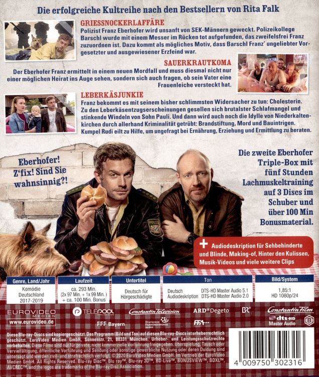 Produktbild: Die zweite Eberhofer Triple Box [3 BRs]