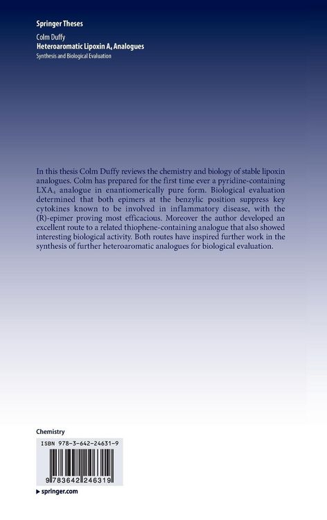 Produktbild: Heteroaromatic Lipoxin A4 Analogues