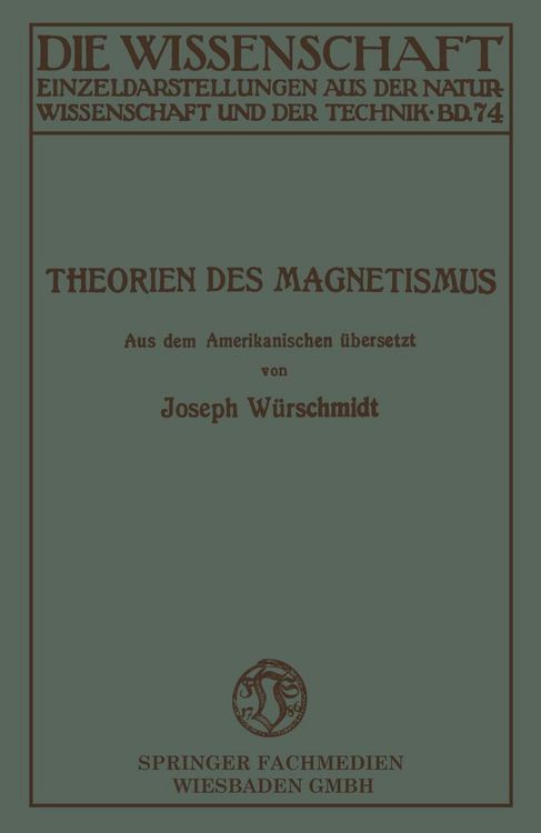 Produktbild: Theorien des Magnetismus