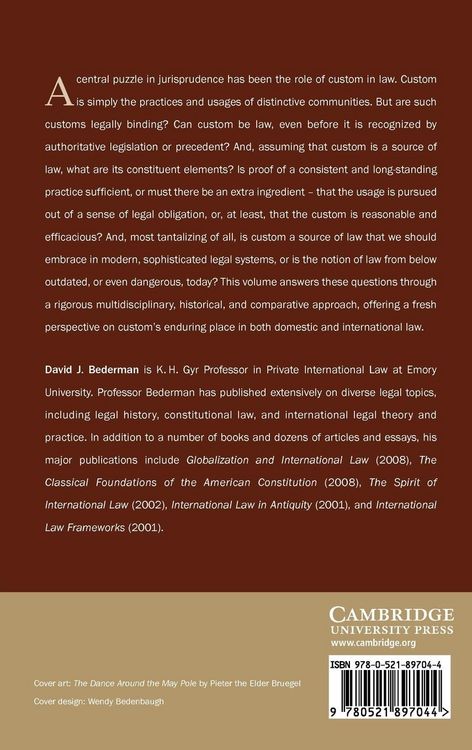 Produktbild: Custom as a Source of Law