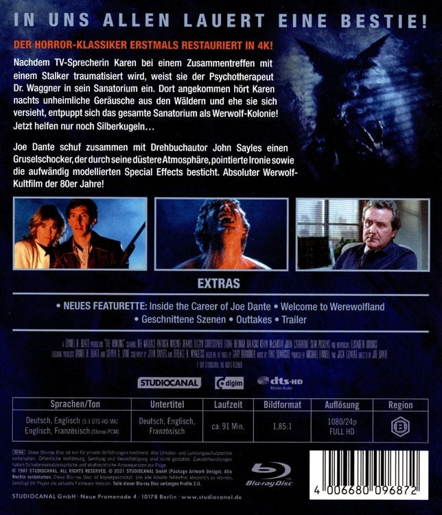 Produktbild: The Howling - Das Tier - Digital Remastered in 4K