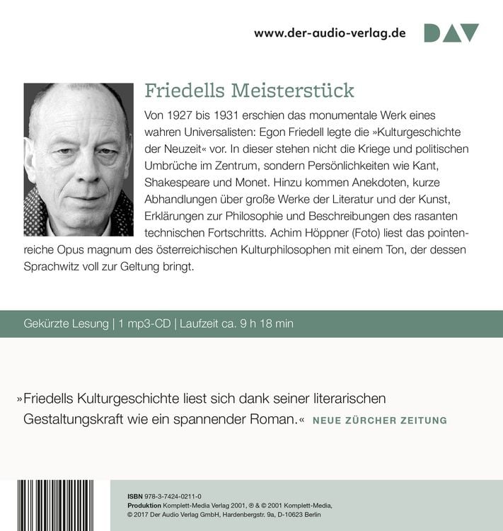 Produktbild: Kulturgeschichte der Neuzeit