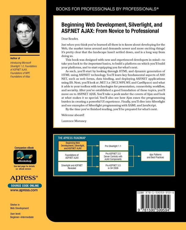 Produktbild: Beginning Web Development, Silverlight, and ASP.NET AJAX