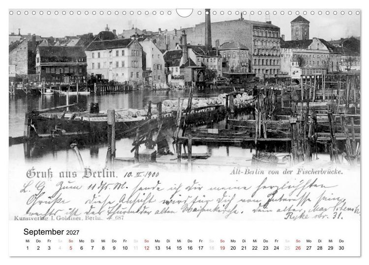Produktbild: Gr&uuml;&szlig;e aus dem alten Berlin (Wandkalender 2027 DIN A3 quer), CALVENDO Monatskalender