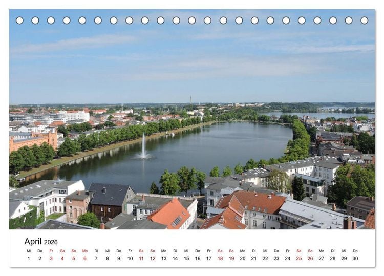 Produktbild: Schwerin - Landeshauptstadt von Mecklenburg-Vorpommern (Tischkalender 2026 DIN A5 quer), CALVENDO Monatskalender