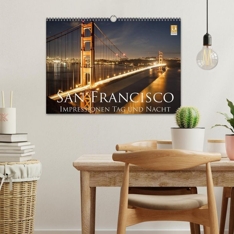 Produktbild: San Francisco Impressionen Tag und Nacht (Wandkalender 2026 DIN A3 quer), CALVENDO Monatskalender