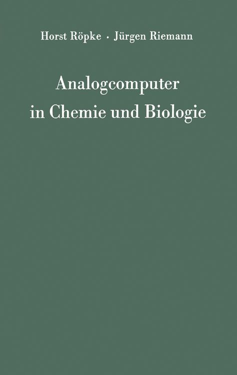 Produktbild: Analogcomputer in Chemie und Biologie