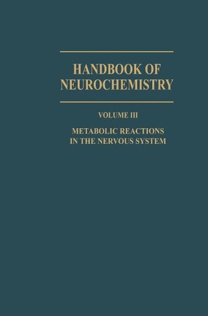 Produktbild: Metabolic Reactions in the Nervous System