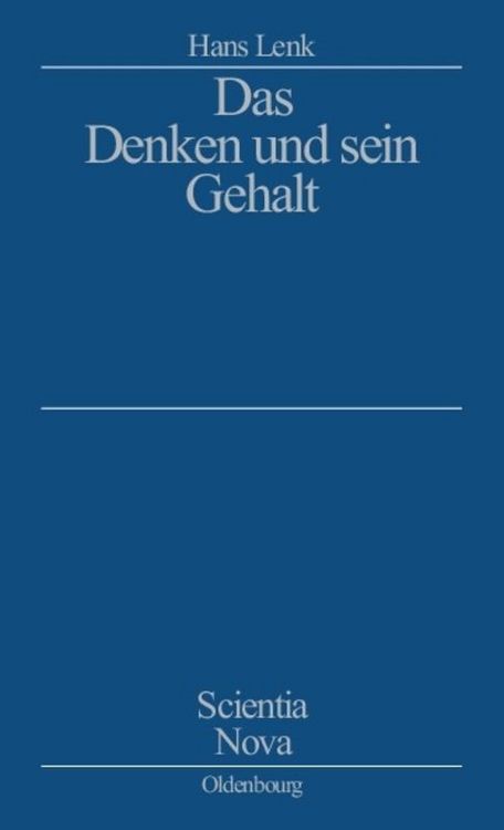 Produktbild: Das Denken und sein Gehalt