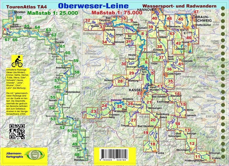 Produktbild: TourenAtlas TA4 Oberweser-Leine