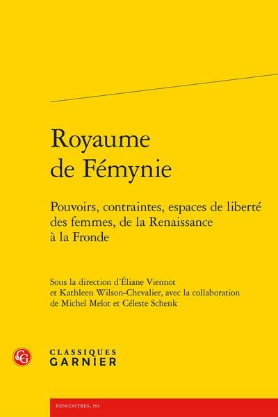 Produktbild: Royaume de Femynie: Pouvoirs, Contraintes, Espaces de Liberte des