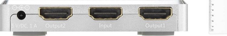 Produktbild: SpeaKa Professional 2 Port HDMI-Splitter mit Aluminiumgeh&auml;use, Ultra HD-f&auml;hig 3840 x 2160 Pixel