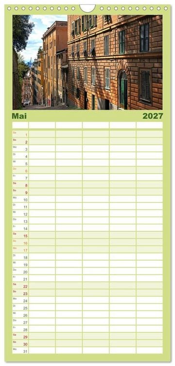 Produktbild: Familienplaner 2027 - Die zeitlose Sch&ouml;nheit von Genua mit 5 Spalten (Wandkalender, 21 x 45 cm) CALVENDO