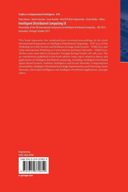 Produktbild: Intelligent Distributed Computing IX