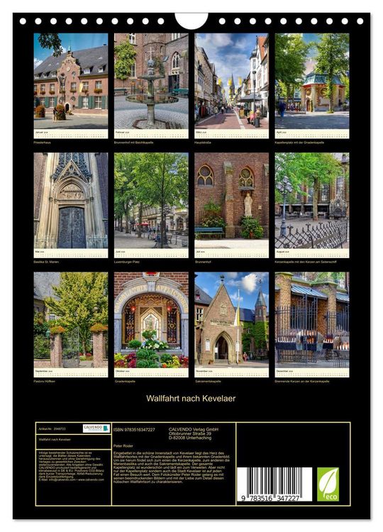 Produktbild: Wallfahrt nach Kevelaer (Wandkalender 2026 DIN A4 hoch), CALVENDO Monatskalender
