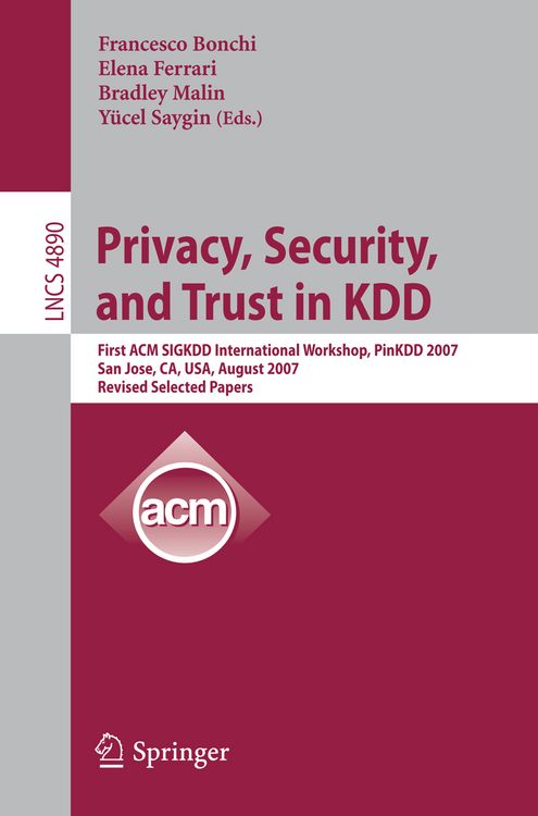 Produktbild: Privacy, Security, and Trust in KDD