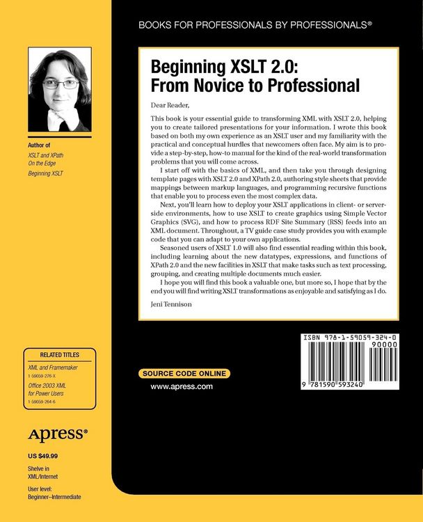 Produktbild: Beginning XSLT 2.0