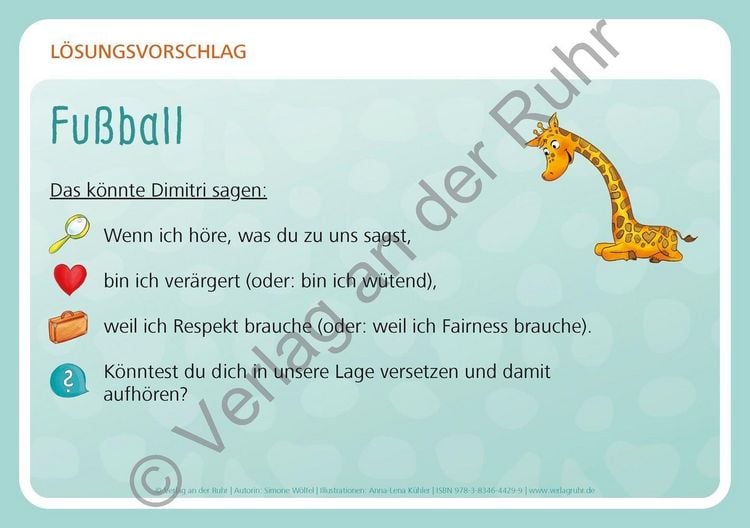 Produktbild: Unsere Giraffen-Kartei &ndash; Kinder &uuml;ben selbstst&auml;ndig gewaltfreie Kommunikation mit der Giraffensprache