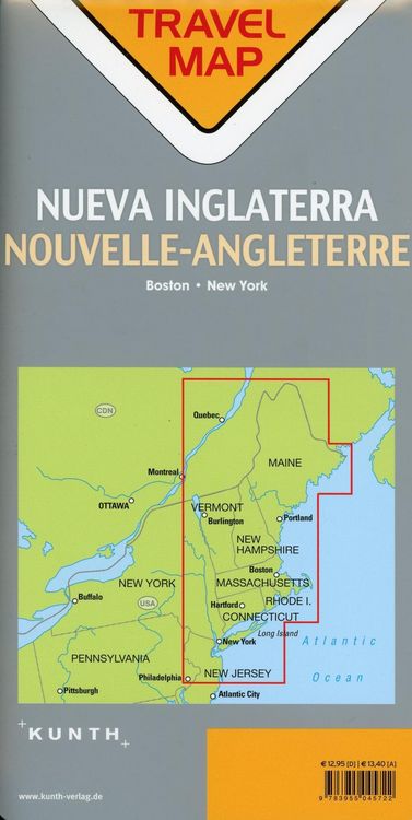 Produktbild: Reisekarte New York / New England