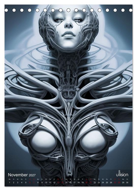 Produktbild: Biomechanic Portrait - Sch&ouml;nheit zwischen Mensch und Maschine (Tischkalender 2027 DIN A5 hoch), CALVENDO Monatskalender