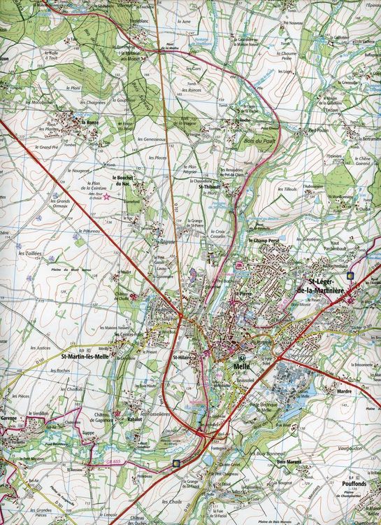 Produktbild: Melle Brioux-sur-Boutonne 1:25000