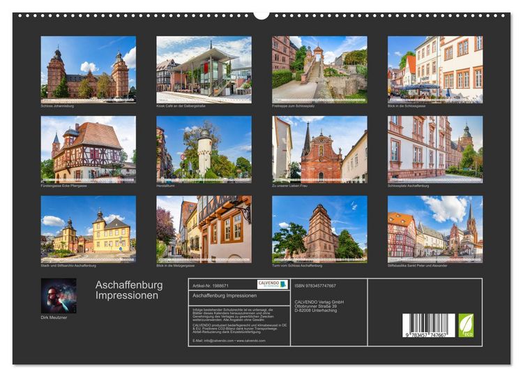 Produktbild: Aschaffenburg Impressionen (hochwertiger Premium Wandkalender 2026 DIN A2 quer), Kunstdruck in Hochglanz