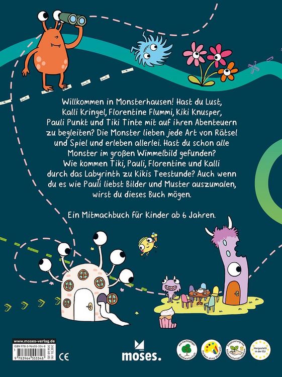 Produktbild: Das total verr&uuml;ckte Monster-Mitmachbuch