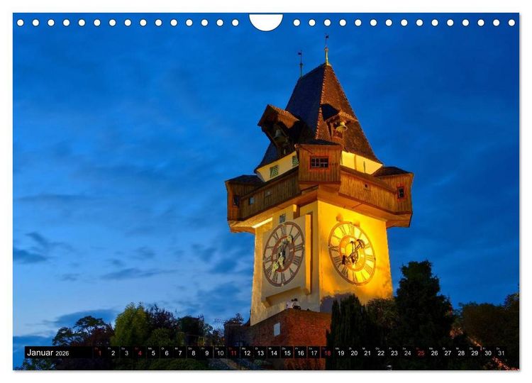 Produktbild: Graz - Metropole der Steiermark (Wandkalender 2026 DIN A4 quer), CALVENDO Monatskalender