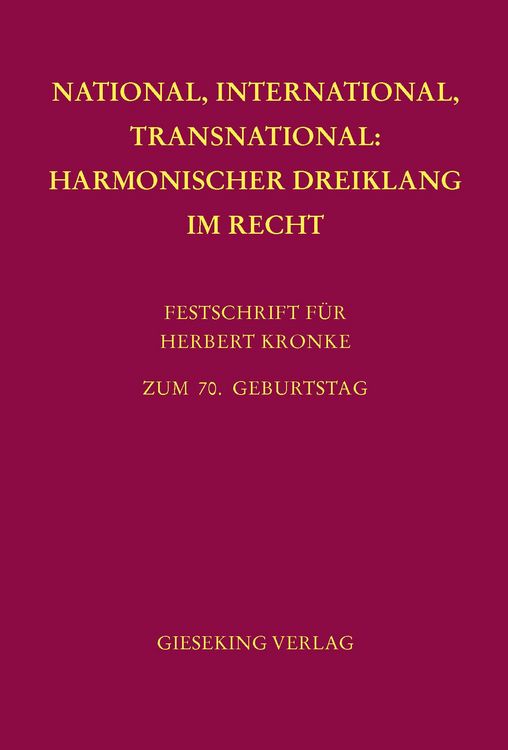 Produktbild: National, International, Transnational: Harmonischer Dreiklang im Recht