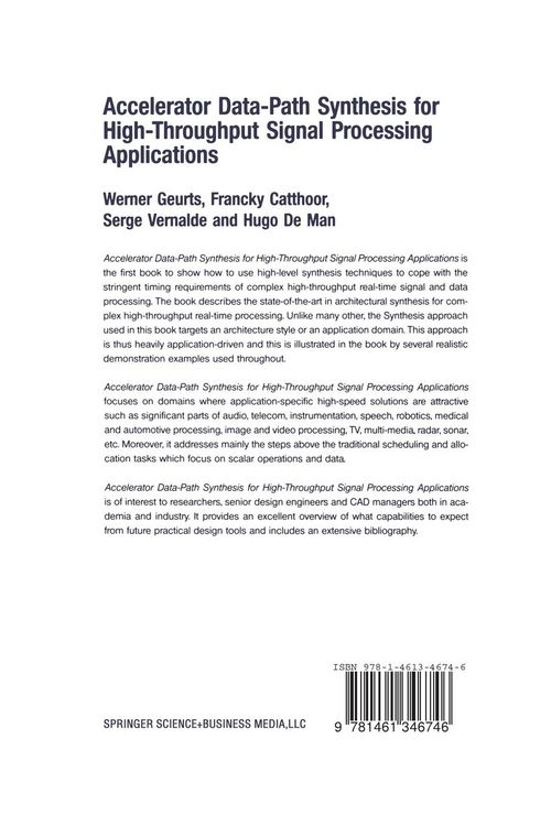 Produktbild: Accelerator Data-Path Synthesis for High-Throughput Signal Processing Applications